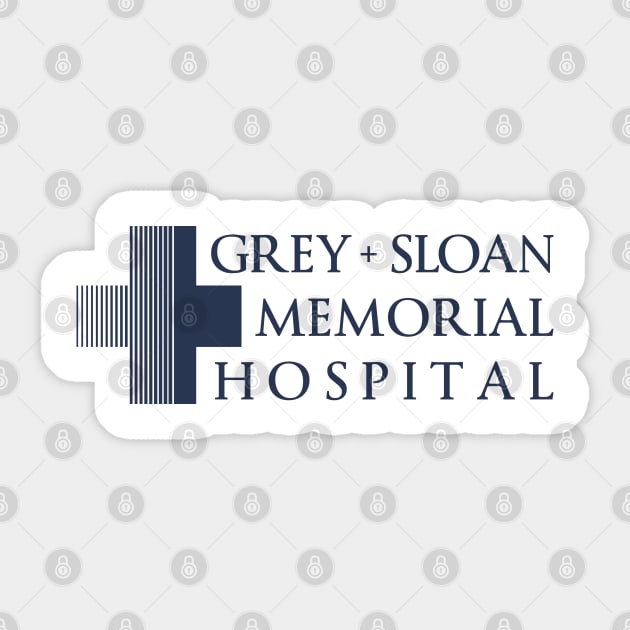 Grey + Sloan Memorial Hospital Logo | Blue Print Sticker by stuartjsharples